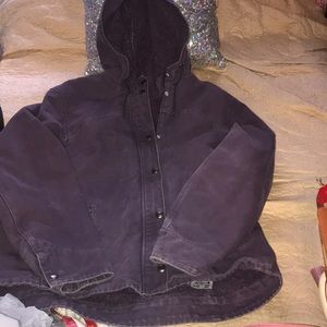 Carhartt Dark Purple Hooded Utility Jacket